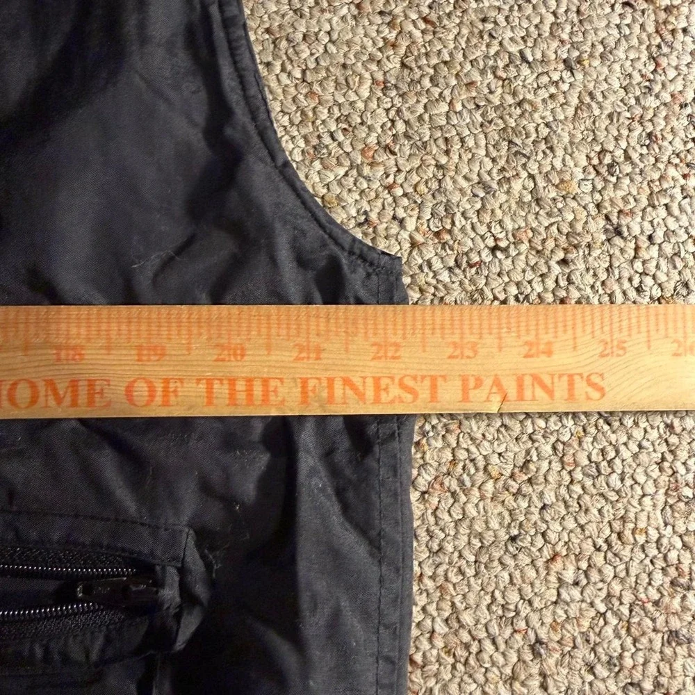 Weatherproof Mens Multi-Pocket Utility Vest Black Size M Fishing Hiking Gorpcore